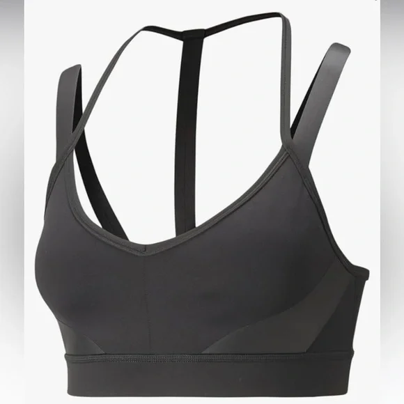 New Puma Women’s Low Impact Fashion Luxe Sports Bra Cowhide Sz XS - Picture 2 of 9